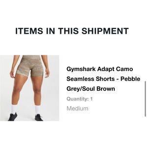 Gymshark Women's Adapt Camo Shorts - Gray and Brown